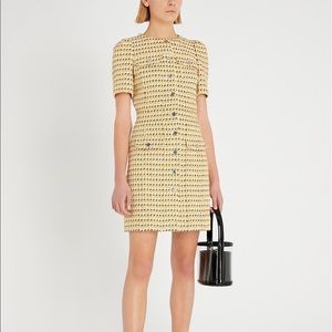 【Brand New】Maje Tweed-Woven Mini Dress In Yellow